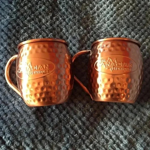 NIB Hammered Copper Moscow Mule Mugs Set Of 4 - Picture 4 of 7